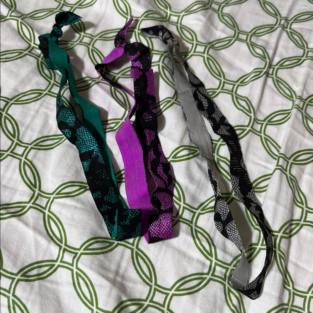 Sephora Lace Stretch Headbands in Teal, Purple & Gray
